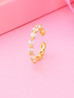 Estele - Gold Plated CZ Elegant Ring for Women